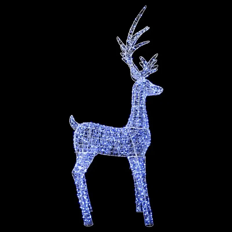 Renna di Natale luminosa a LED 1000 LED Blu 122 x 56 x 270 cm 42049481