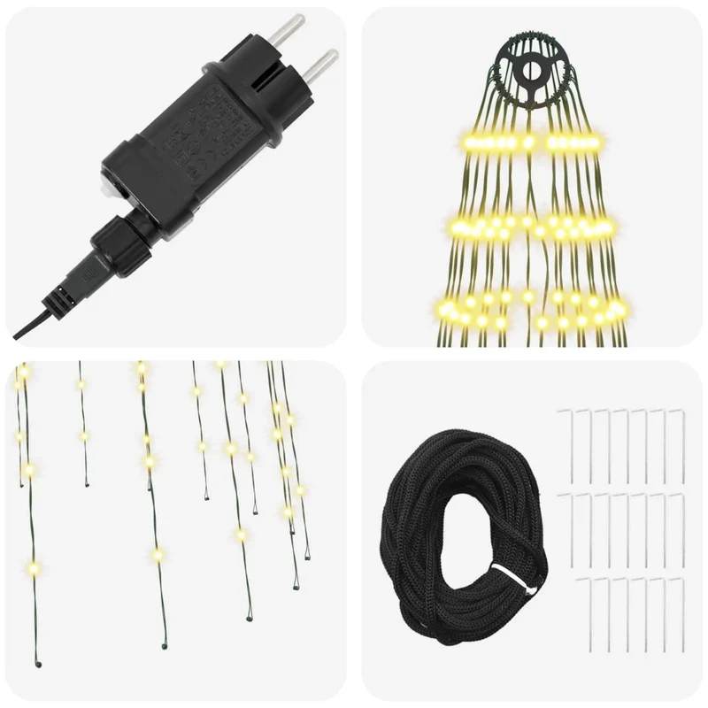 Luci per albero di Natale con picchetti 500 LED Bianco caldo e 42053544