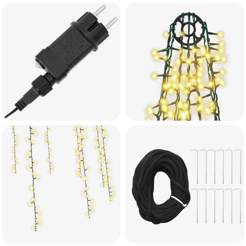 Luci per albero di Natale con 12 LED 2004 LED Bianco caldo 42053562