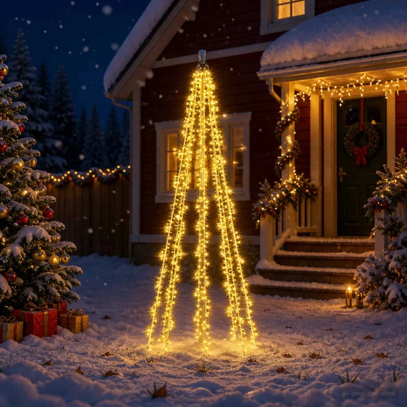 Luci per albero di Natale con 8 LED 1000 LED Bianco caldo 42053559