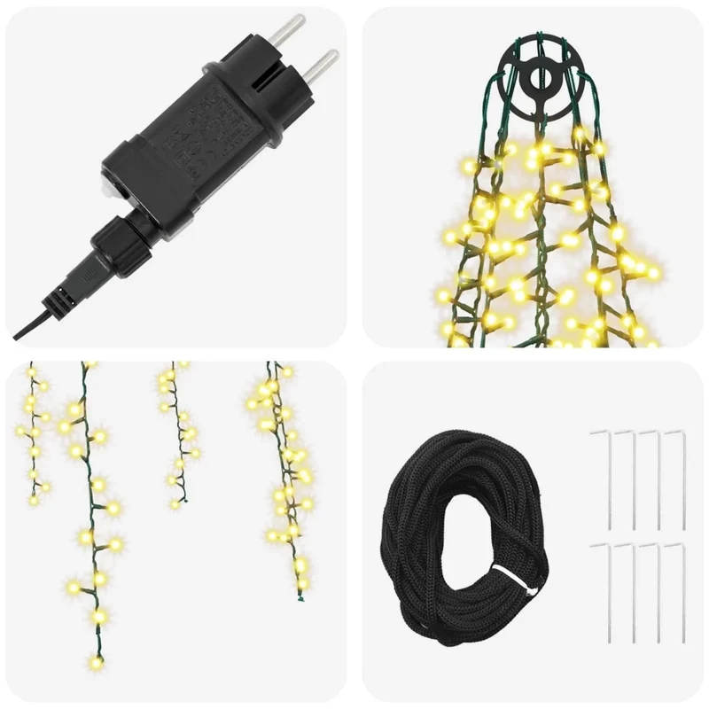 Luci per albero di Natale con 8 LED 1000 LED Bianco caldo 42053559