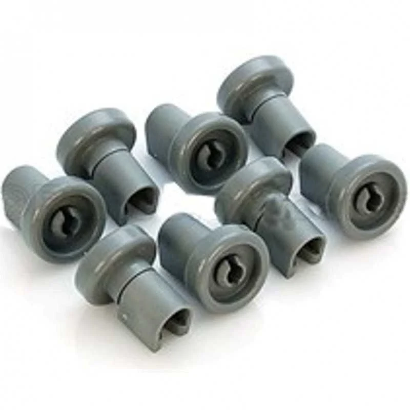 kit 8PZ. Ruote Cestello lavastoviglie SUPERIORE REX ELECTROLUX GRIGIE - Electrolux Rex Aeg Zoppas