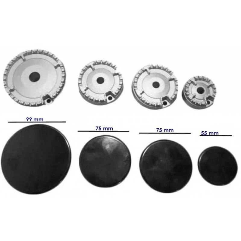 KIT BRUCIATORI E PIATTELLI PIANO COTTURA ARISTON FRANKE 8PZ 082831 CUCINA GLEMGA - Ariston Indesit