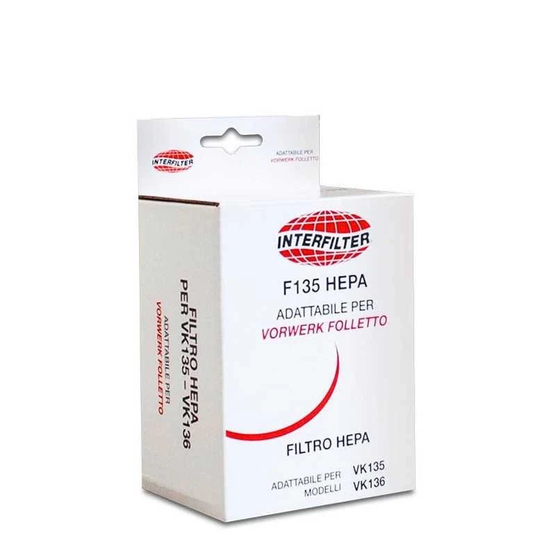 MICRO FILTRO HEPA ASPIRAPOLVERE FOLLETTO VK 135 VK 136 INTERFILTER - Vorwerk Compatibili