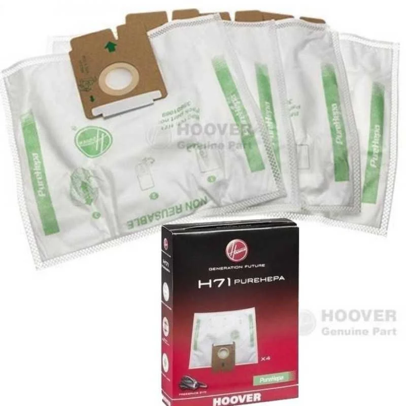 H71 - 4 SACCHETTI ASPIRAPOLVERE HOOVER FREESPACE EVO PUREHEPA ORIGINALI - HOOVER