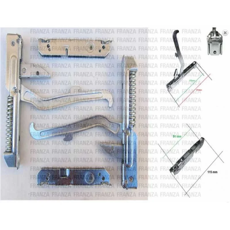 KIT 2PZ CERNIERE MOLLE PORTA FORNO ARISTON INDESIT STAR CON RULLINI - Ariston Indesit