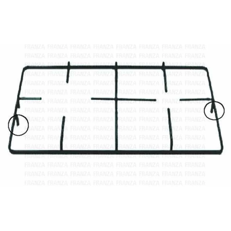 GRIGLIA PIATTINA 2 FUOCHI 438X278 REX Zoppas Electrolux 2 perni - Electrolux Rex Aeg Zoppas