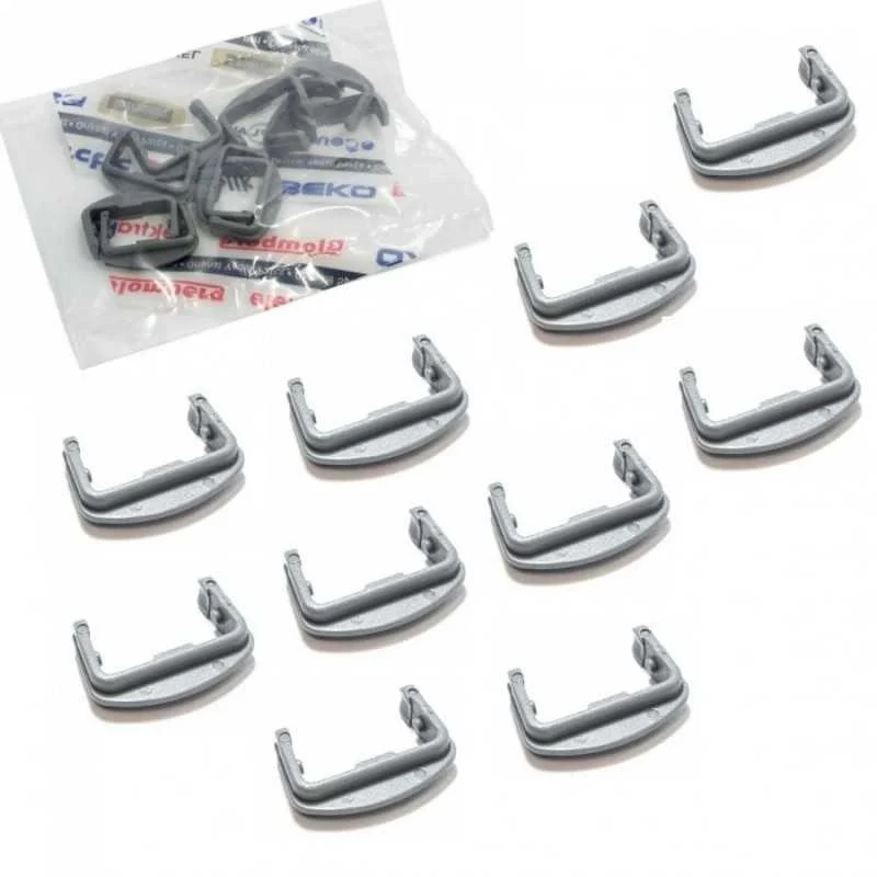 KIT 10PZ FERMO GUIDA CAPPUCCIO PER CESTELLO LAVASTOVIGLIE BEKO ARCELIK - Beko Arcelik