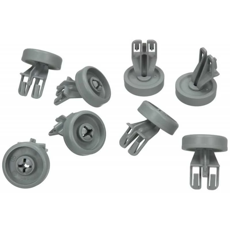 KIT 8PZ RUOTE CON SUPPORTO CESTO LAVASTOVIGLIE WHIRLPOOL IGNIS - Whirlpool Ariston Hotpoint