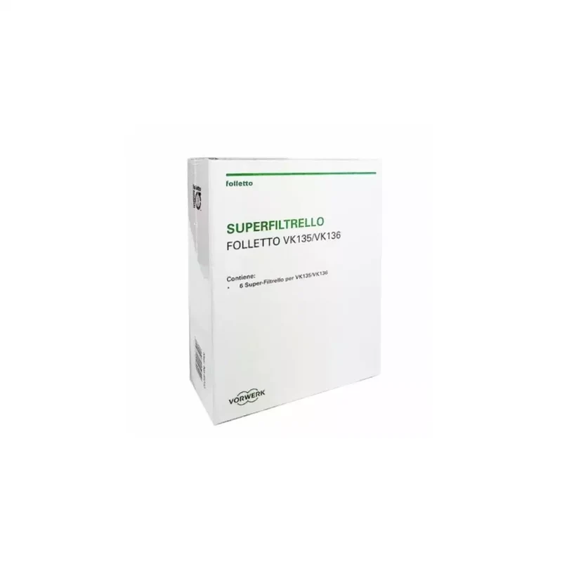 45030 05035 CONF.6PZ SACCHETTI VORWERK FOLLETTO VK 135 136 ORIGINALE - Vorwerk Originali