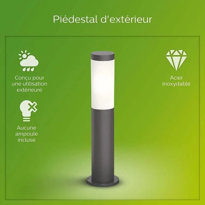 Terminal esterno Philips Utrecht - 1x20W - Antracite