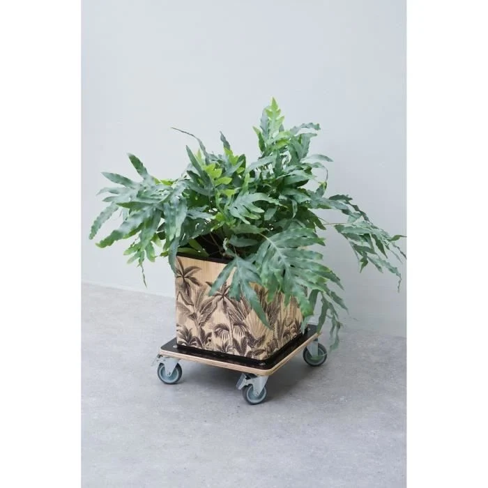 Nature Square carrello portavasi 38x38 cm legno nero 446407