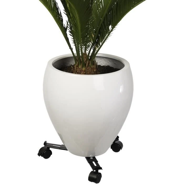 Rulliera NATURE per piante allungabili - Metallo nero - H6 x 27/37 x 27/37 cm