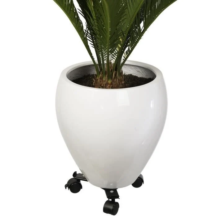 Rulliera NATURE per piante allungabili - Metallo nero - H6 x 27/37 x 27/37 cm