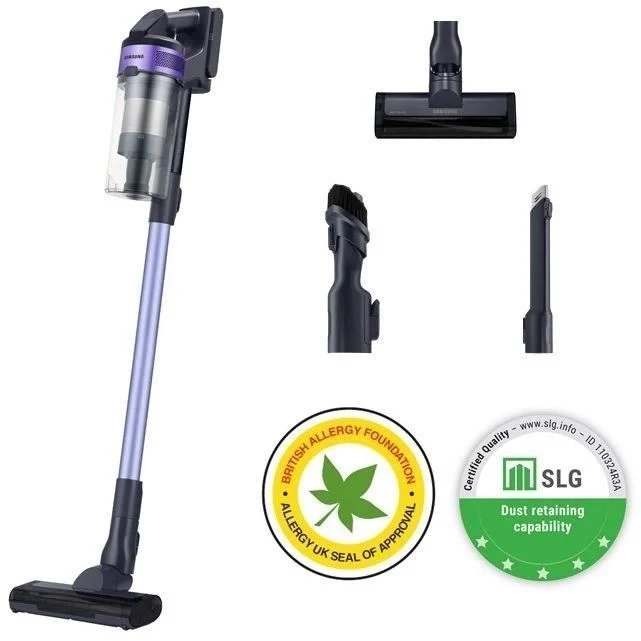 SAMSUNG VS15A6031R4 - Aspirapolvere elettrico 150 AW - Aspirazione multiciclonica JET 60 - Filtrazione HEPA - Autonomia 40min