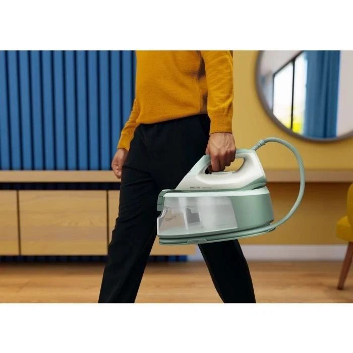 Generatore di vapore PHILIPS PSG3010/70 - Compatto e pratico - Serbatoio acqua da 1,2 L - Effetto pressatura - Sistema anticalcare intelligente