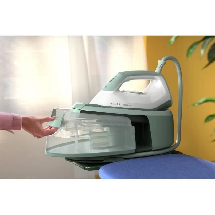 Generatore di vapore PHILIPS PSG3010/70 - Compatto e pratico - Serbatoio acqua da 1,2 L - Effetto pressatura - Sistema anticalcare intelligente