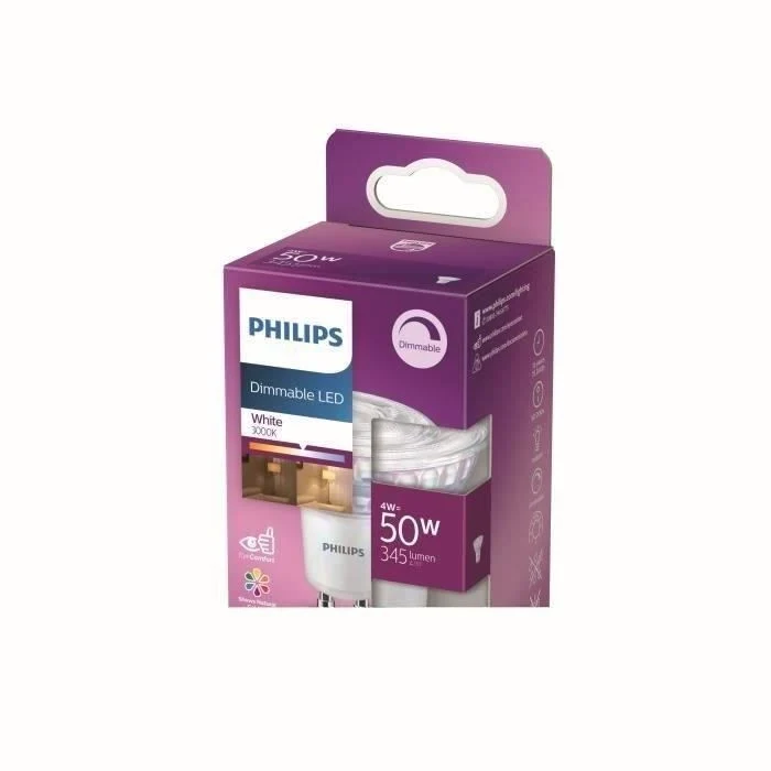 Lampadina LED Philips equivalente 50W GU10, dimmerabile, vetro, set di 2