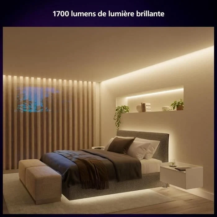 Striscia LED Philips Hue da 10 m con controllo del colore e della luminosità.