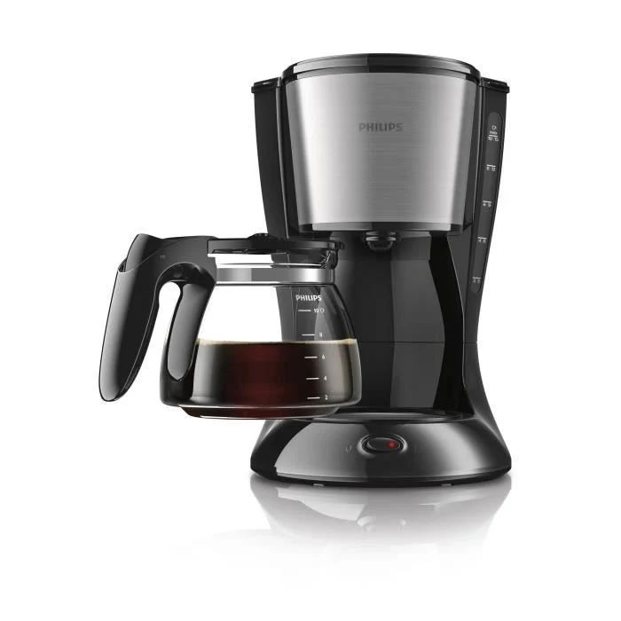 Caffettiera a filtro PHILIPS Daily HD7462 / 20 - Nera e acciaio inox