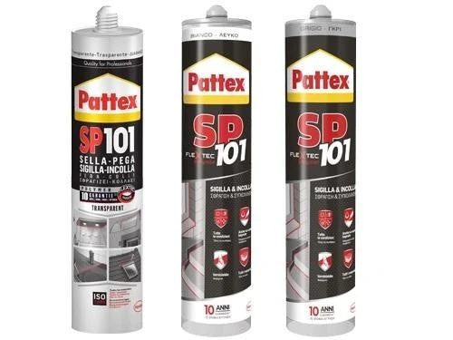 SILICONE SIGILLANTE PATTEX SP 101 TRASPARENTE VERNICIABILE ML.300