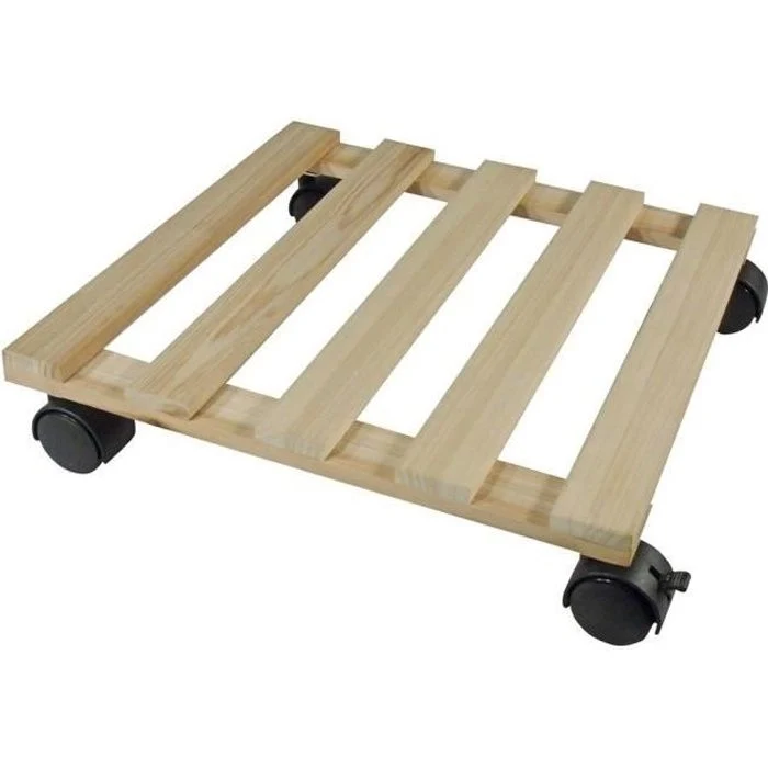 Tavolo rullo NATURE per piante - Abete - H7,4 x 35 x 35 cm