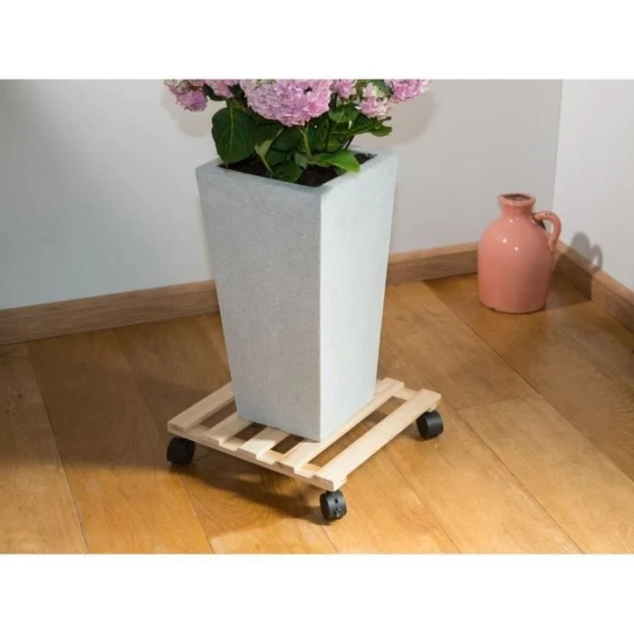 Tavolo rullo NATURE per piante - Abete - H7,4 x 35 x 35 cm