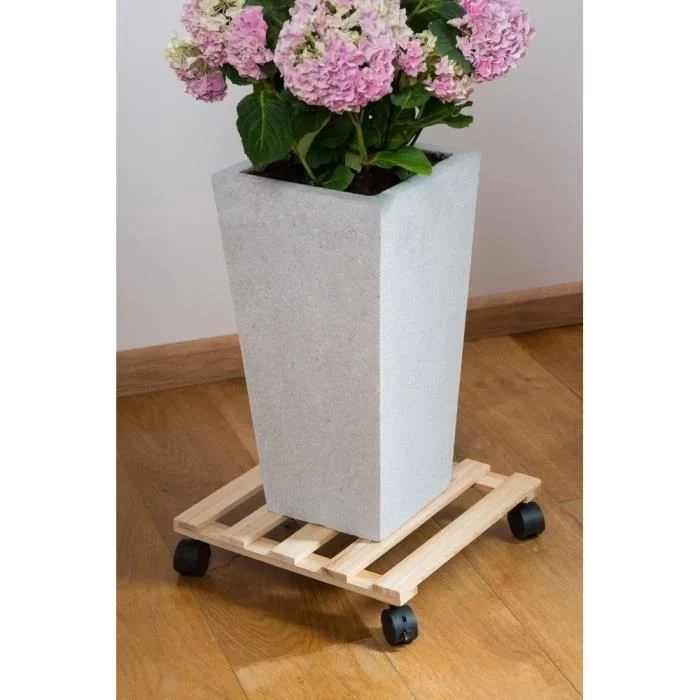 Tavolo rullo NATURE per piante - Abete - H7,4 x 35 x 35 cm