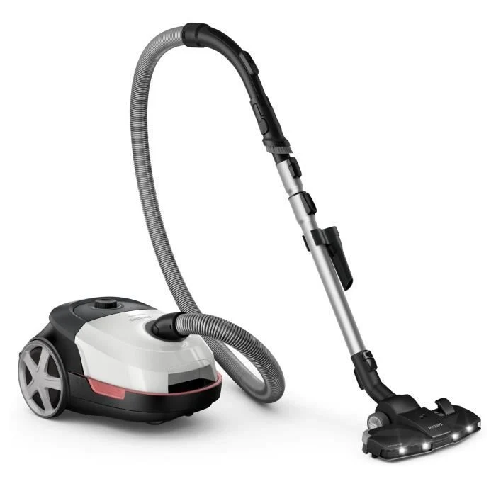 Aspirapolvere a traino con sacco - PHILIPS XD6122/12 - 900 W - 4 L - Bianco polare