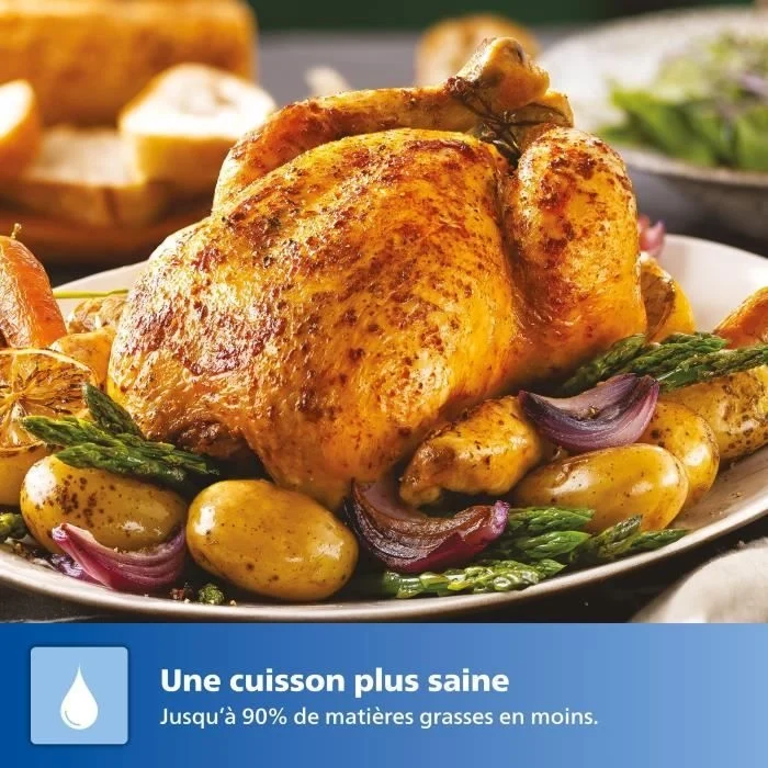 Friggitrice senza olio - PHILIPS - Airfryer L HD9252/70 Serie 3000 - 4,1 L - 4 persone - 7 preimpostazioni - Nero