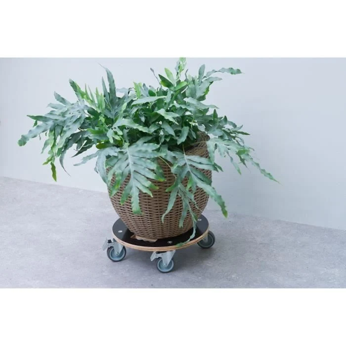 Portapentole quadrato con ruote - NATURE - Legno FSC - Carico massimo 250 kg