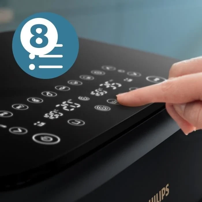 Friggitrice senza olio - PHILIPS - NA352/04 - 9L - Doppio cestello - Touch screen + Accessori - Nero