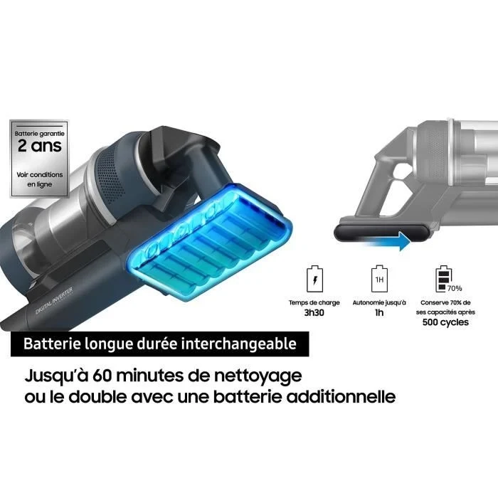 SAMSUNG Jet 85 Complete VS20C85G4TB - Aspirapolvere a scopa - - 580 W - Blu