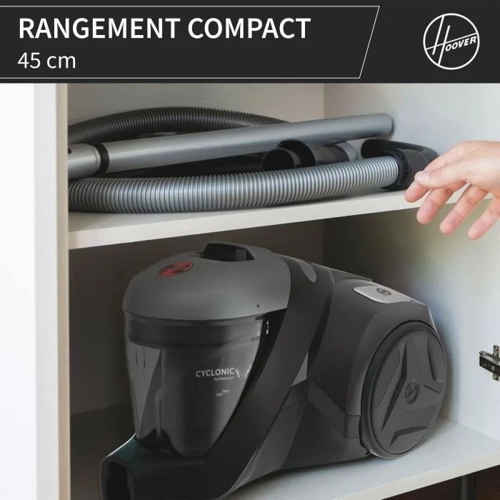 Aspirapolvere senza sacco - HOOVER - HP320PET - 850 W - 2 L - 75 dBA - Speciale per animali