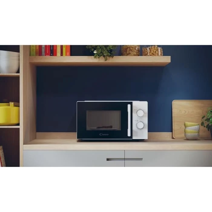 CMW20SMWLI Microonde Mono CANDY Idea - 20 L - MO: 700 W - UI meccanico - 5 livelli di potenza - Bianco