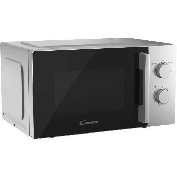 CMW20SMSLI Microonde Mono CANDY Idea - 20 L - MO: 700 W - UI meccanico - 5 livelli di potenza - Argento