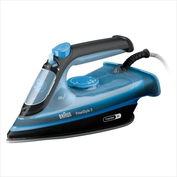 Braun FI3194 BK freestyle 3 - ferro a vapore - potenza 2400 W - vapore costante 45 g/min premendo 200 g/min - suola superceica