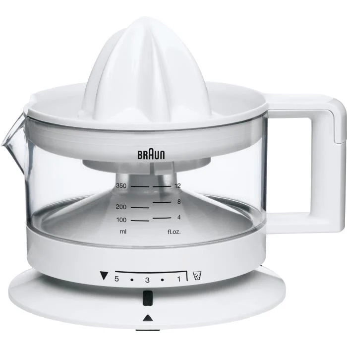 Spremiagrumi BRAUN CJ3000 - 20 W - 5 livelli di controllo della polpa - Bianco