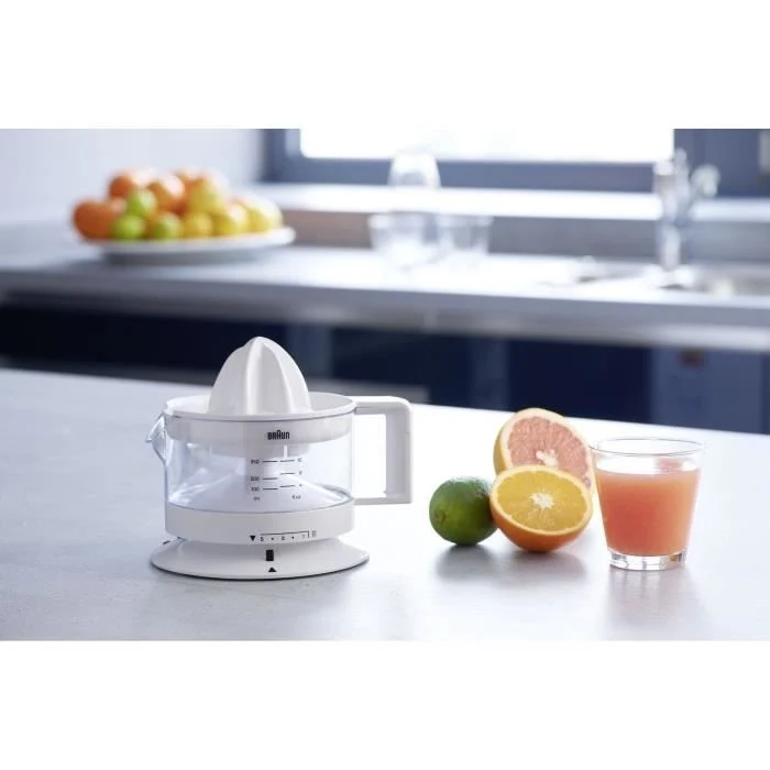Spremiagrumi BRAUN CJ3000 - 20 W - 5 livelli di controllo della polpa - Bianco