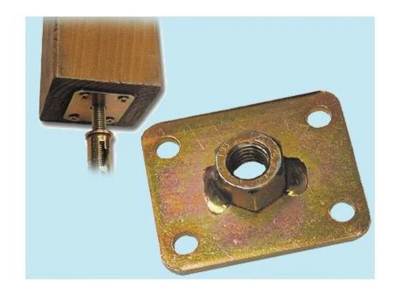 PIASTRA CON DADO ART. 637 MM. 8 - 10 - 12 CONFEZIONE PEZZI 50