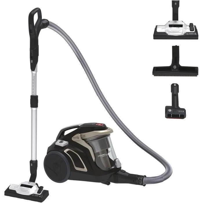 Aspirapolvere a bidone senza sacco - HOOVER - HP720PET - 850 W - 68 dBA - Cassetta 2 L - Speciale per parquet e animali