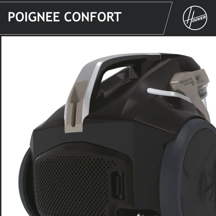 Aspirapolvere a bidone senza sacco - HOOVER - HP720PET - 850 W - 68 dBA - Cassetta 2 L - Speciale per parquet e animali
