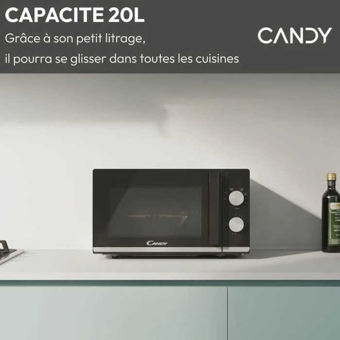 CMG20TNMB Microonde CANDY Moderna Grill 20L 700W - Grill 900W - Meccanico UI 6 livelli di potenza - Funzione scongelamento a peso