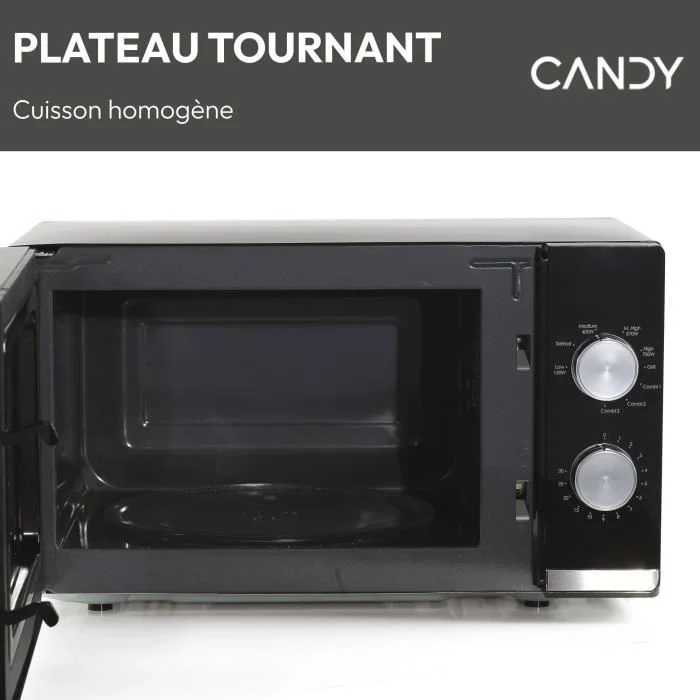 CMG20TNMB Microonde CANDY Moderna Grill 20L 700W - Grill 900W - Meccanico UI 6 livelli di potenza - Funzione scongelamento a peso