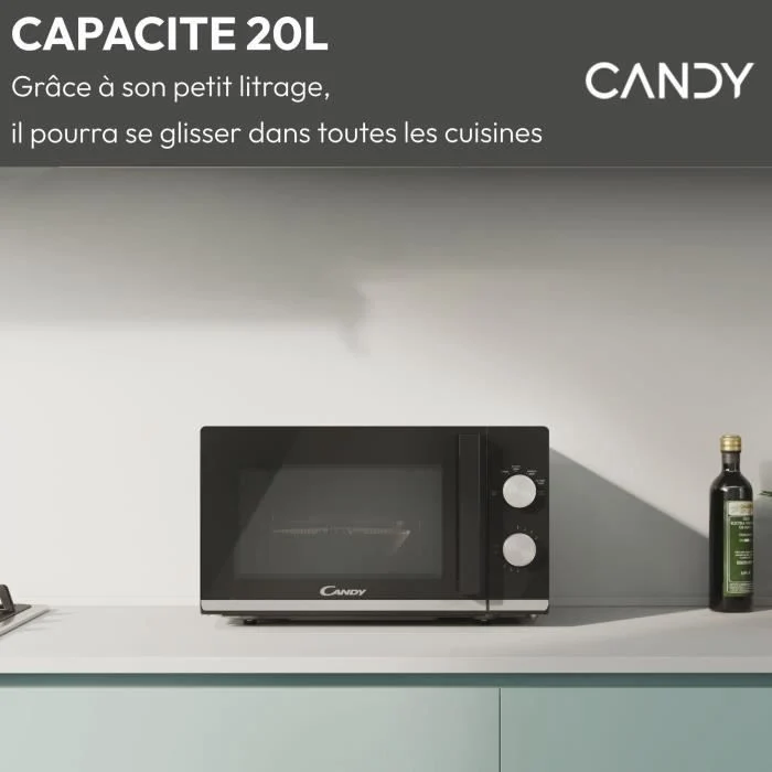 Microwlewer Lay Free Candy CMW20TNMB - Nero - 20L - 700W - VASSORE 24,5 CM